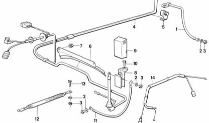 Cableado sensor nivel de aceite OEM 12511724026 para BMW E34 y E32. Pieza original BMW.