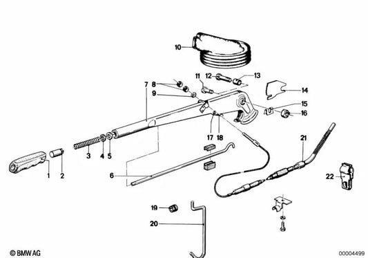 Handbremshebel für mehrere BMW -Modelle/-serien (OEM 34411117325). Original BMW