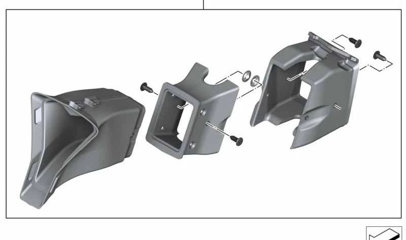 Juego de elementos acústicos de aspiración OEM 13718388524 para motos BMW S 1000 RR (K46) 2015-2018. Original BMW Motorrad.