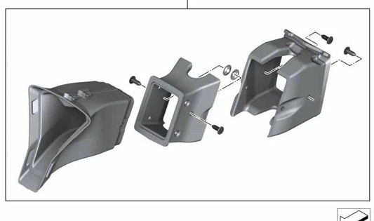 Juego de elementos acústicos de aspiración OEM 13718388524 para motos BMW S 1000 RR (K46) 2015-2018. Original BMW Motorrad.