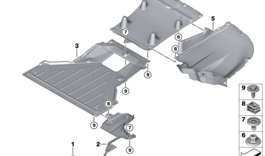 Rear right storage line for BMW G70 (OEM 51759498308). Original BMW