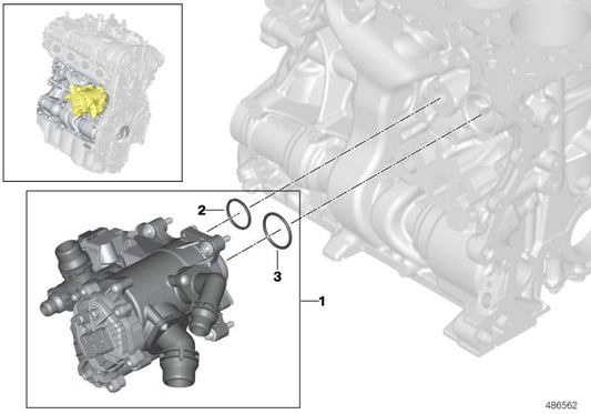 Junta de estanqueidad OEM 11539430898 para BMW F40, F44, F45, F46, F48, F39 y MINI F55, F56, F57, F54, F60. Original BMW y MINI.