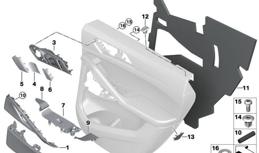 Headlight Cover for BMW X6 F96, G06 (OEM 51415A19220). Original BMW