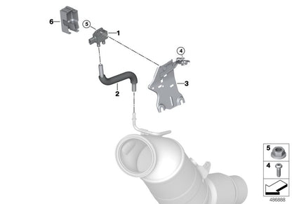 Manguera de forma OEM 18328685073 para BMW F20, F21, F22, F23, F30, F31, F34, F32, F33, F36, G30, G31, G32, G01, G02. Original BMW.