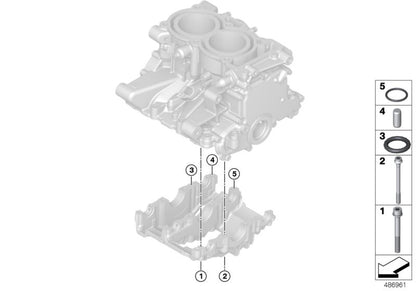 Anillo O OEM 11418546160 para BMW i3 I01, i3 I01 LCI, motos BMW K18, K19. Original BMW y BMW Motorrad.