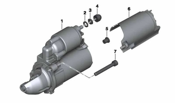 Protector antitorsión OEM 12417709174 para BMW Motorrad R nineT, HP2 Enduro, HP2 Megamoto, R 1200 GS, R 1200 GS Adventure, R 1200 R, HP2 Sport. Original BMW Motorrad.
