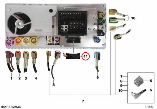 Testa unità alta/atm OEM 61116816405 Modulo di riparazione per BMW F90, G30, G31. BMW originale.