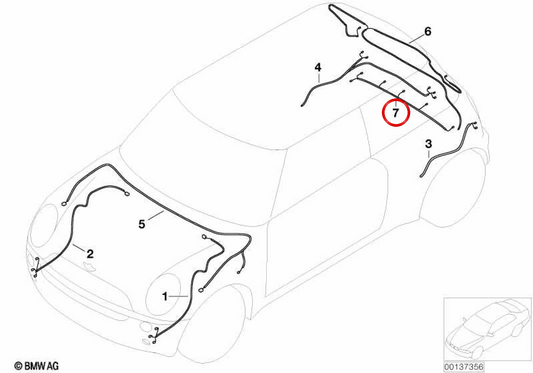 Cavi di riparazione PDC OEM 61116922975 per MINI R50, R53. MINI originale.