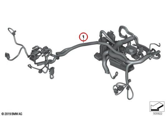 Hauptkabelbaum OEM 61117108708 für BMW R 18 B, R 18 Transcontinental Motorräder. Original BMW Motorrad.
