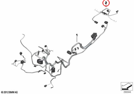 Cablaggio posteriore OEM 61118532309 per BMW Motorrad F800GT, F800R... e altro ancora. BMW Motorrad originale.