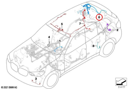 Camera posteriore del modulo di controllo OEM 61118796596 per BMW G01, G08, F97. BMW originale.