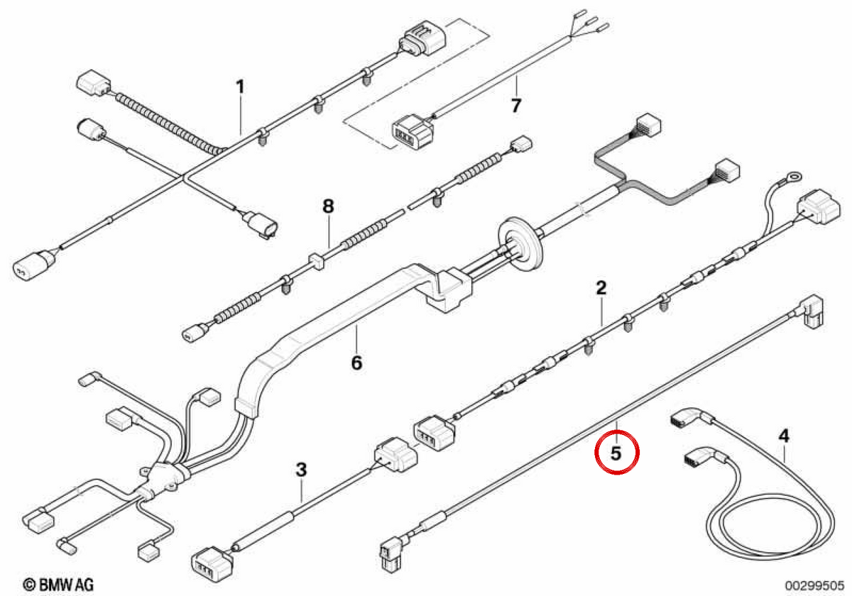 Cable de conexión CIC/CID OEM 61119203450 para BMW E70, E71, E72. BMW originale.