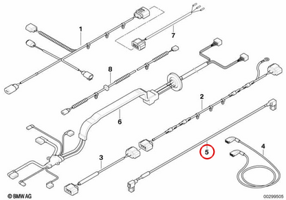 Cable de conexión CIC/CID OEM 61119203450 para BMW E70, E71, E72. BMW originale.