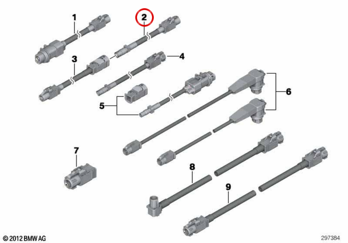 Cavo HSD OEM 61119244250 per BMW E70, E71. BMW originale.