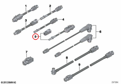HSD -Kabel OEM 61119244256 für BMW E70, E71, E72. Original BMW.