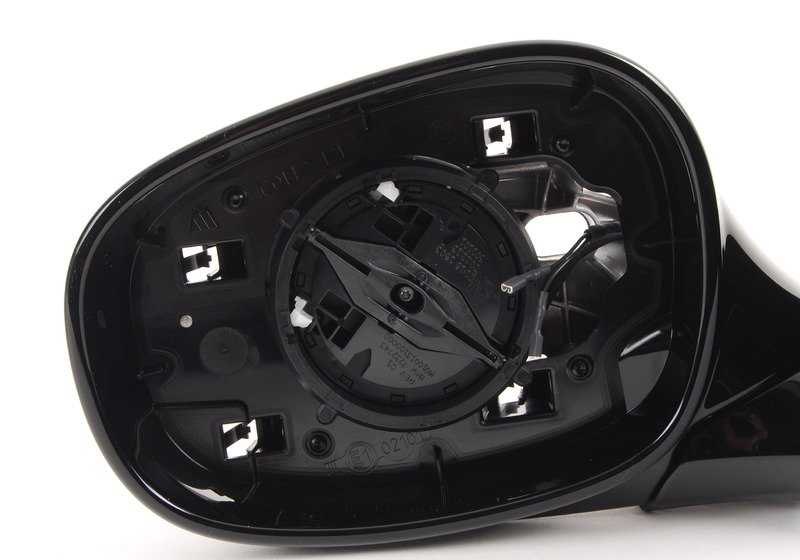 Retrovisor exterior izquierdo calefactable OEM 51167268211 para BMW E92, E92N, E93, E93N. Acabado en negro brillante. Original BMW.