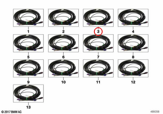 Modulo di sostituzione per visione notturna OEM 61119312859 per BMW F15, F85, F16, F86. BMW originale.