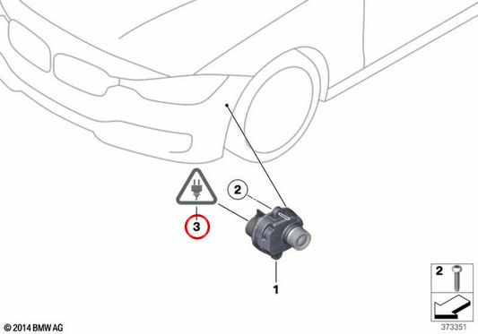 Cablaggio della camera laterale OEM 61119344285 per BMW F34 e F33. BMW originale.