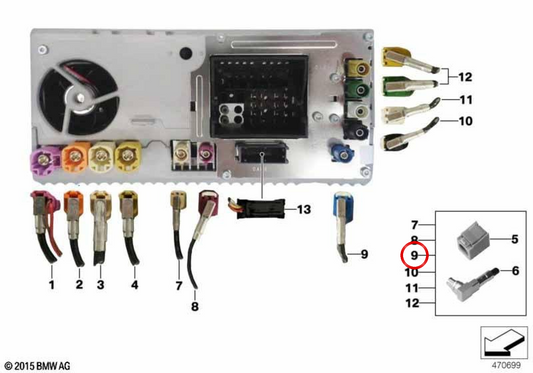 OEM GPS -Antennenmodul 61119376022 für BMW F33, F83. Original BMW.