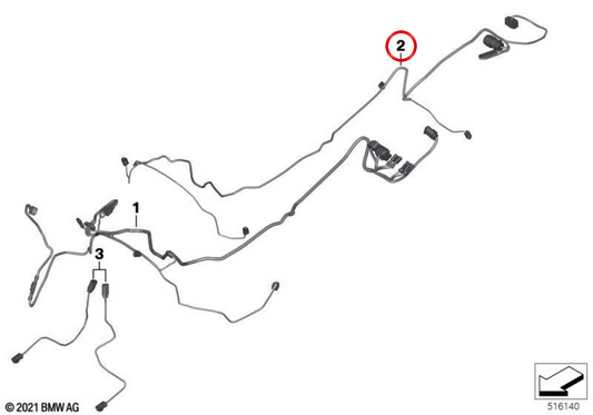 Zentralverriegelungskabelbaum OEM 61121683420 für BMW Motorrad R 1250 RT, R 1200 RT. Original BMW Motorrad.