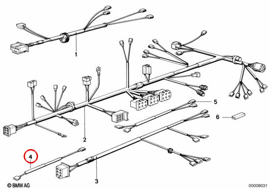 Cabo de luz de posição OEM 61122315116 para BMW E81, E87, E88, E90, E91, E92, E93, F20, F21, F30, F31, F32, F33, F34, F36. BMW genuíno.