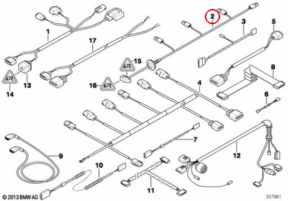 Front wiring bumper OEM 61126928362 for BMW E60, E60N, E61, E61N. Compatible with parking sensors (PDC). Original BMW.