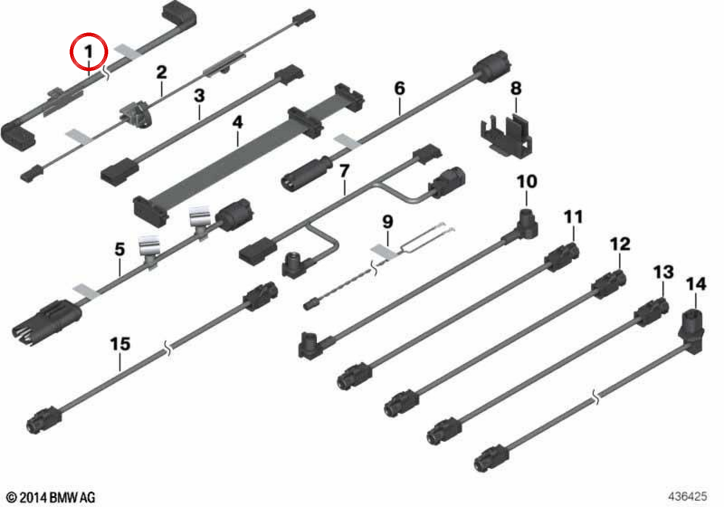 CCC/CID OEM Union Cavo 61126935686 per BMW E81, E87 LCI, E82, E88, E90, E91, E92, E93… e altro. BMW originale.
