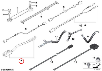 OM Interior Light Adapter 61126955406 für BMW E81, E87, E88, E90, E91, E92, E93. Original BMW.