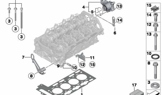 Soporte motor OEM 11127625152 para BMW F20, F20N, F21, F21N, F30, F30N, F31, F35, F35N. Pieza original BMW.