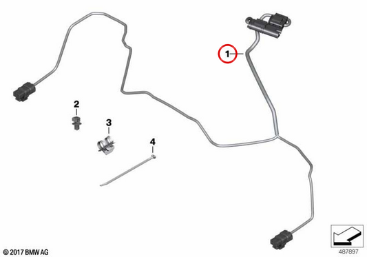 Mazzetto cavi fanale supplementare OEM 61128104404 per moto BMW R 1300 GS (KA1). Originale BMW Motorrad.