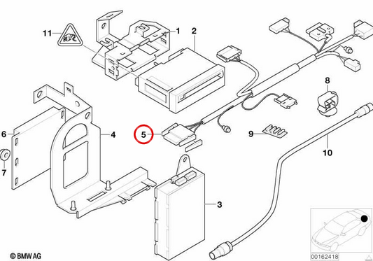 Connection cable for browser 61128377442 for BMW E39. Original BMW.