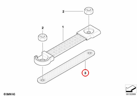 Massenkabel OEM Hintertor 61129114571 für BMW 3 E91- und E91N -Serie. BMW Original -Massenanschluss.