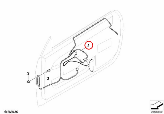 Fiação do lado do motorista OEM 61129175939 para BMW E63, E64. BMW genuíno.