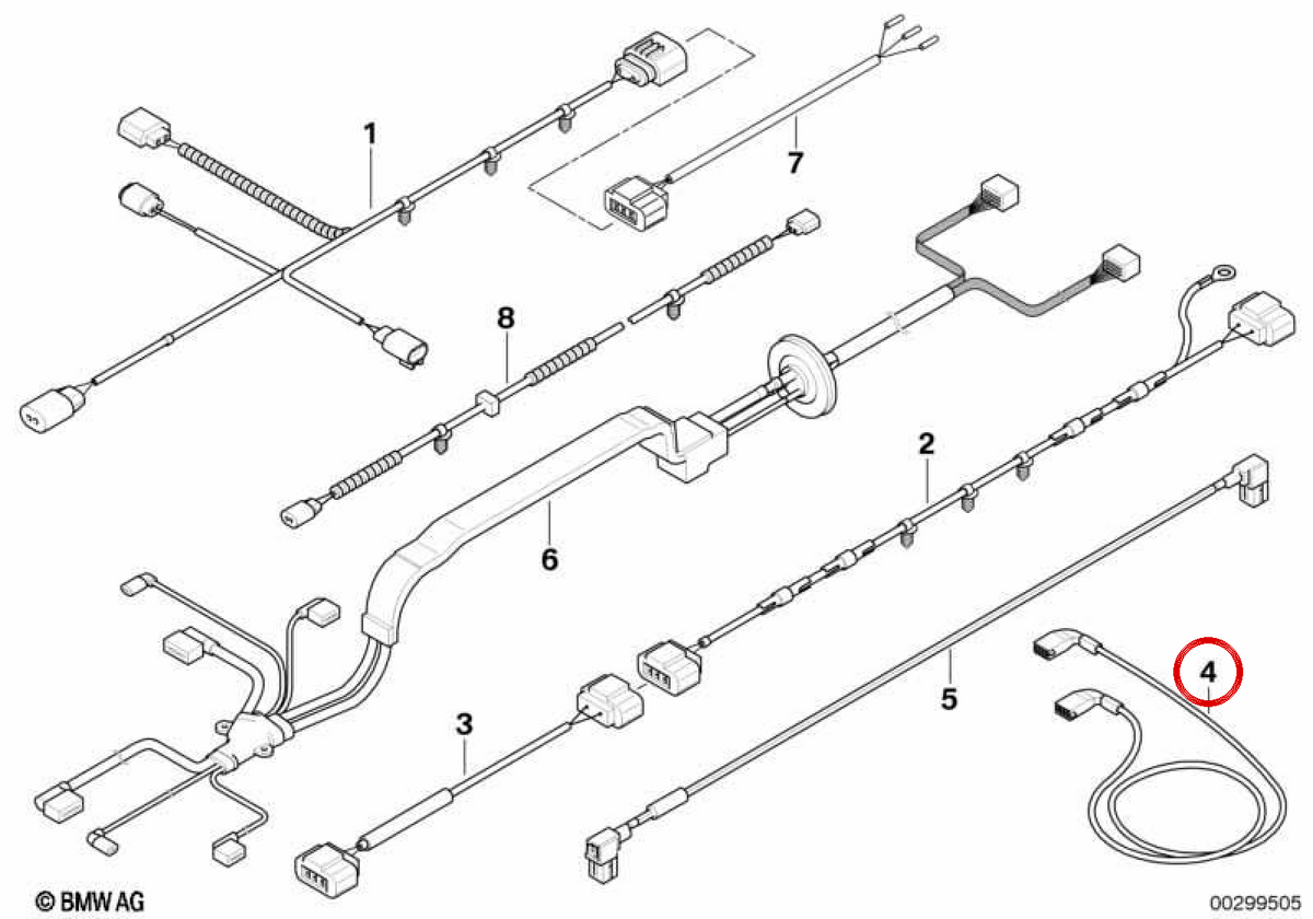 CCC / CID OEM connection cable 61129195760 for BMW E70, E71, E72. Original BMW.
