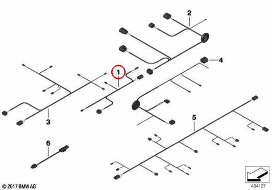 SERVOTRONIK wiring OEM 61129241030 for BMW F10, F11, F12, F13. Original BMW.
