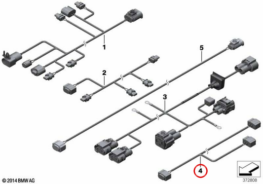 Câblage de commande OEM 61129315073 pour BMW F25, F26. BMW d'origine.