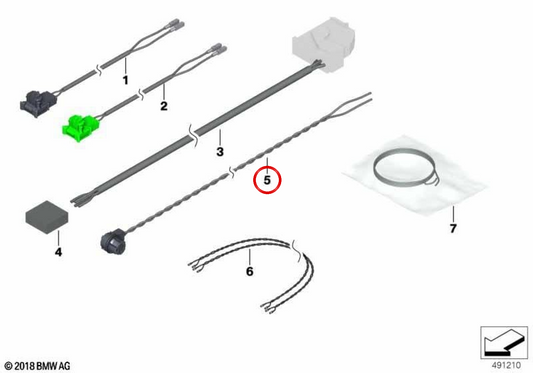 Cable de reparación para sistema de airbag OEM 61129393137 para BMW G26, I3, I01. Original BMW.