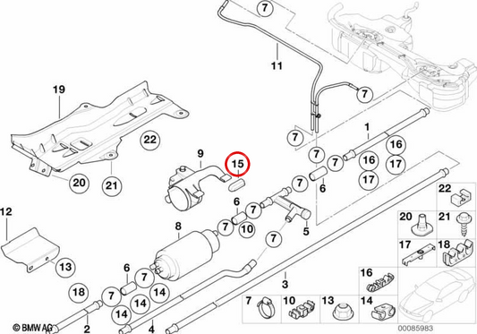 ** OEM Rubber Ladies 61131368842 per BMW E30, E46, Z1. BMW originale.