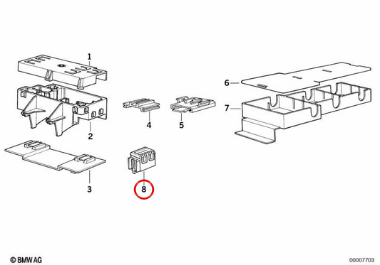 Porta-fusíveis OEM 61131378982 para MINI R56, Clubman R55, BMW E34, E32, E31... e muito mais. BMW e MINI originais.