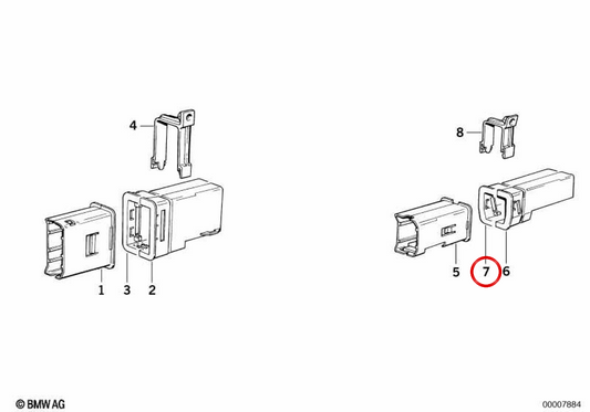 Guida destra OEM 61131379202 per BMW E32. BMW originale.
