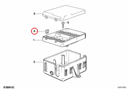 Fusível OEM 61131386849 para BMW E30, E36, E34, E32, Z3. BMW genuíno.