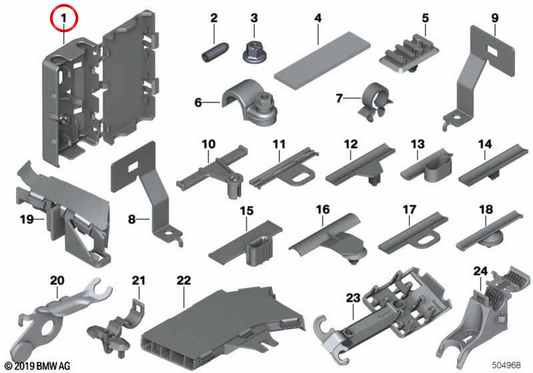 Connettore elettrico OEM 61133403145 per BMW F21, F22, F23, E83. BMW originale.