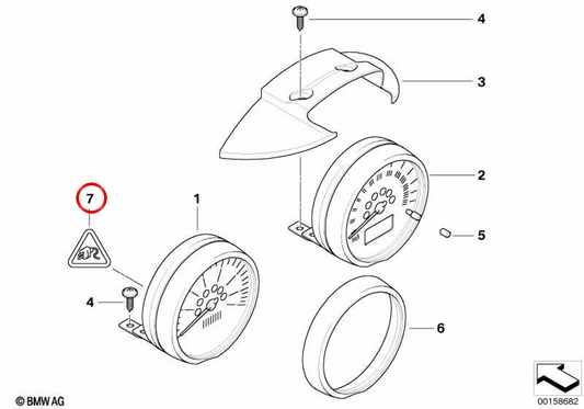 Caixa de tomadas de 7 pólos OEM 61136901816 para MINI R50, R53, Cabrio R52. MINI originais.