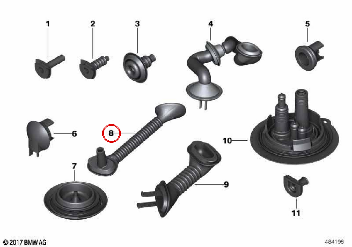 OEM 61136906703 POSTRENGABLE POSTERIORE per BMW E46. BMW originale.