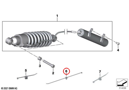 Kabelbinderband mit Halterung OEM 61136912200 für BMW Motorrad K1200S, K1300S, K1200R, K1300R, R18 B... und mehr. Original BMW Motorrad.