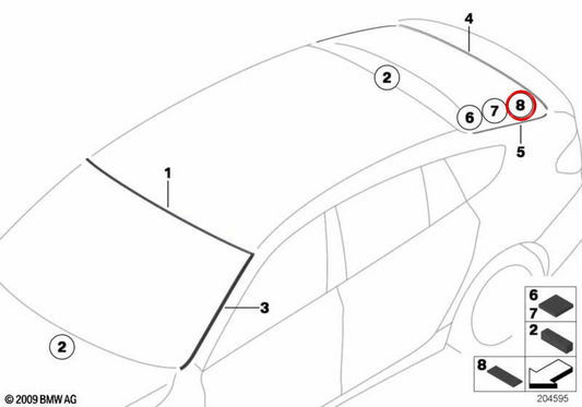 Klettband 12 x 35 OEM 61136921967 für BMW 4er F36 Gran Coupé, 5er F07 GT… und mehr. Original BMW.