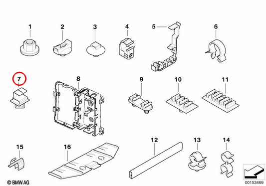 Suporte de conexão elétrica OEM 61136928728 para BMW E85, E86, E89. BMW genuíno.