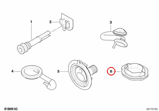 OEM -Schließstecker 61136951630 für BMW E90, E91, E92, E93. Original BMW.