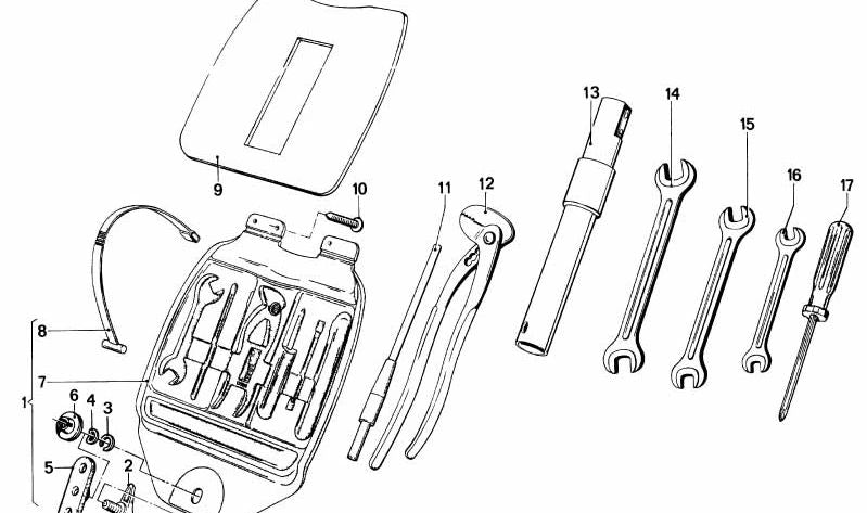Caja de herramientas OEM 71111128913 para BMW E30 y Z1. Original BMW.