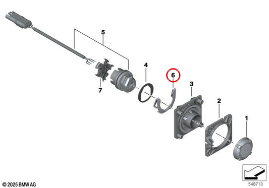 Grapa de sujeción de caja de conector OEM 61137105931 para motos BMW R 1300 GS, R 1300 GS Adventure. Original BMW Motorrad.